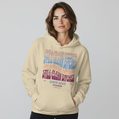 Still Clean B Custom Recovery Date Recovery Hoodie fit detail (view 19)