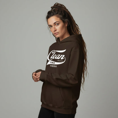 Clean Since Hoodie with Date Recovery Hoodie flat lay styled image (view 23)
