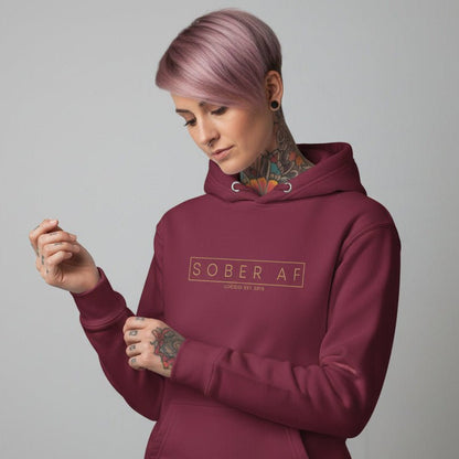 Sober AF Recovery Hoodie back view (view 17)