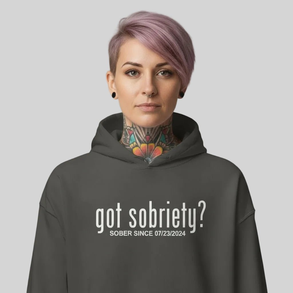 Got Sobriety Recovery Hoodie featuring the design (view 21)