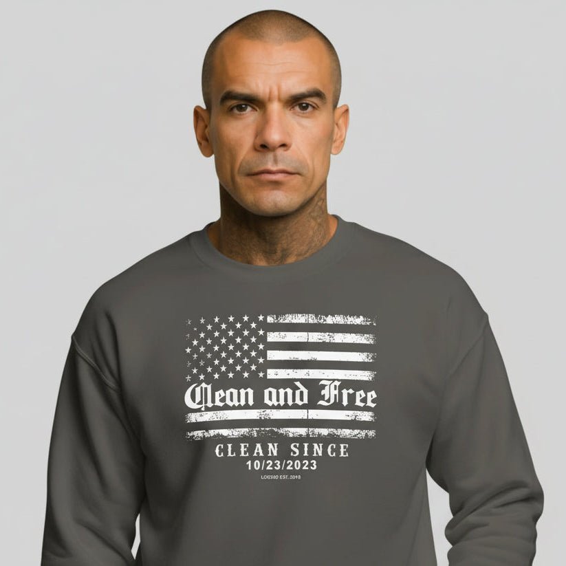 Sobriety Recovery Hoodie fit detail (view 9)