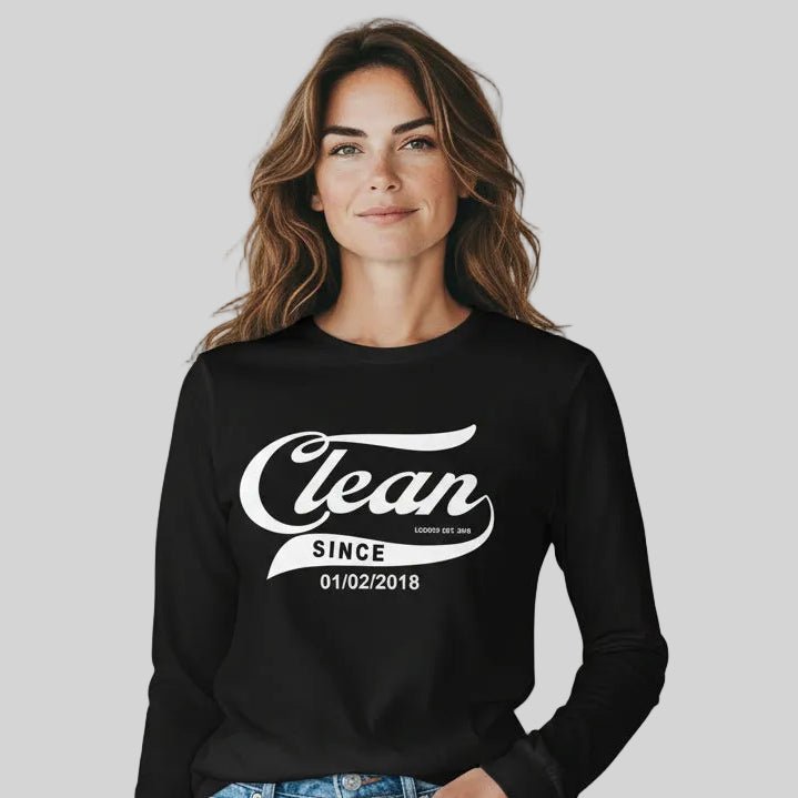 Loosid Clean Since Long Sleeve Sober T Shirt featuring the design