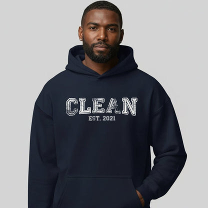 Clean Est. Hoodie w Personalized Recovery Year Recovery Hoodie product photo (view 10)
