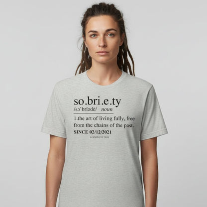 Sobriety Definition Sober T Shirt flat lay styled image (view 13)