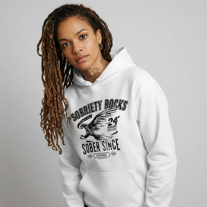 Sober Since Recovery Hoodie side view (view 46)