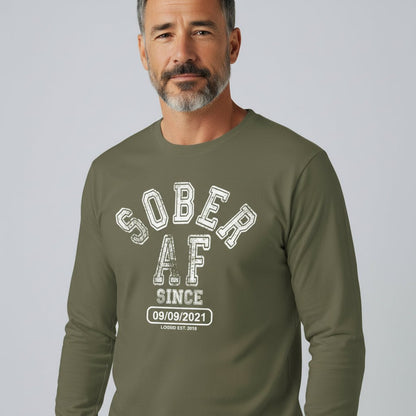 Sober AF Since Long Sleeve Sober T Shirt back view (view 17)