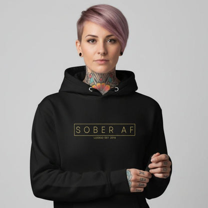 Sober AF Recovery Hoodie graphic detail (view 4)
