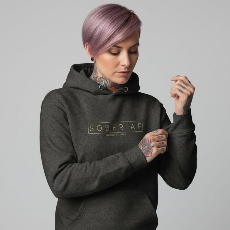 Sober AF Recovery Hoodie product photo (view 10)