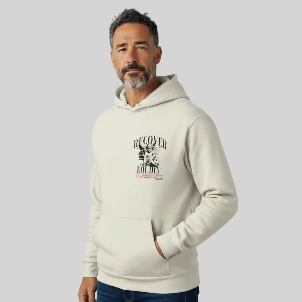 Sober Hoodie Limited Edition Recovery Hoodie lifestyle view (view 5)