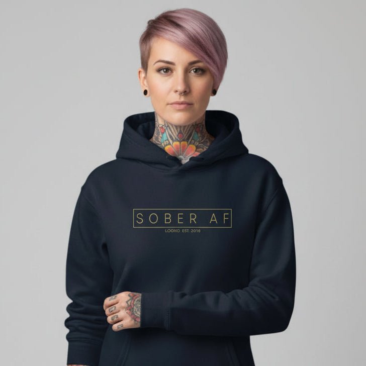 Sober AF Recovery Hoodie packaging detail (view 8)