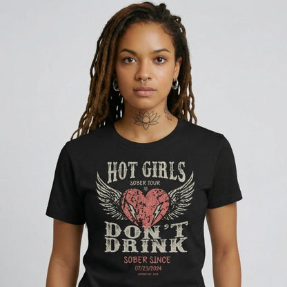 Hot Girls Sober T Shirt close-up view (view 2)