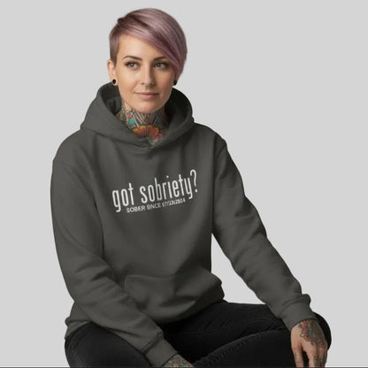 Got Sobriety Recovery Hoodie close-up view (view 22)