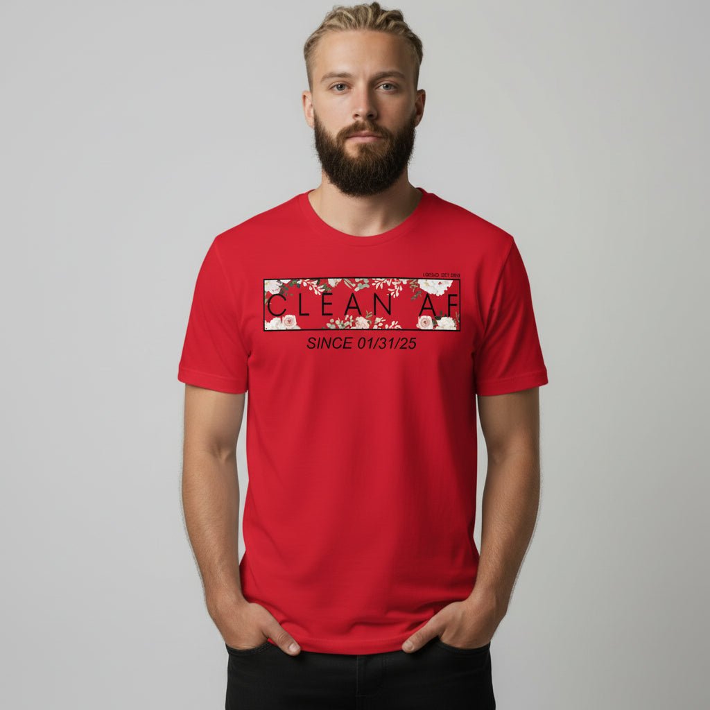 Since Date Men's Sobriety Sober T Shirt close-up view (view 22)