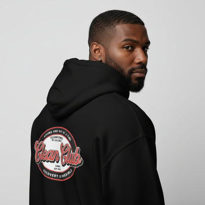 Clean Club Badge Unisex Zip Recovery Hoodie side view (view 6)