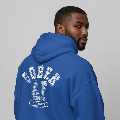Sober AF Since Recovery Hoodie graphic detail (view 14)
