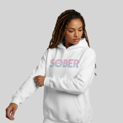 Retro Sobriety Date Recovery Hoodie flat lay styled image (view 13)