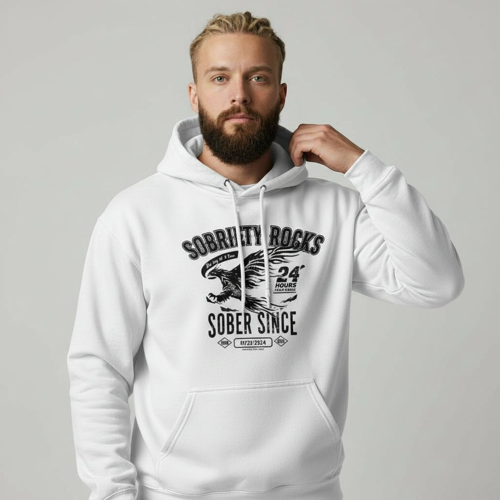 Sober Since Recovery Hoodie lifestyle view (view 35)
