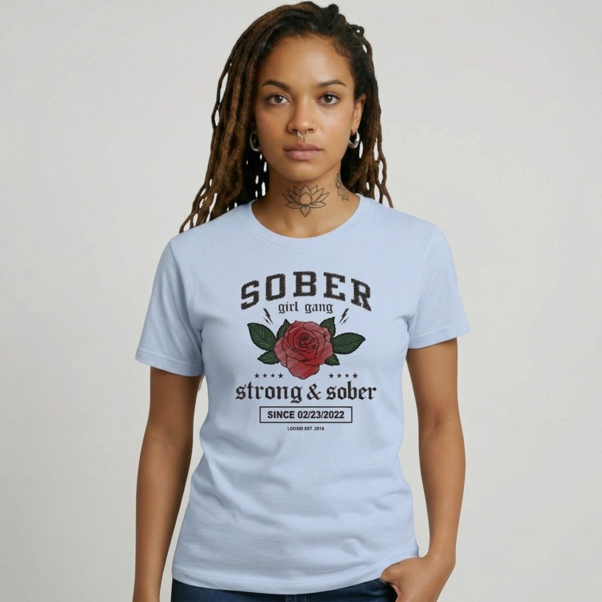 SOBER Girl Gang Strong & Sober Sober T Shirt packaging detail (view 18)