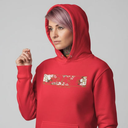 Sober AF Flower Recovery Hoodie flat lay styled image (view 23)