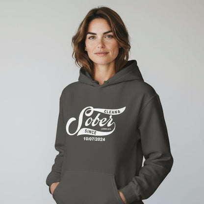 Sober Since Recovery Hoodie close-up view (view 32)
