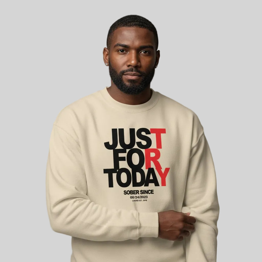 Sobriety Recovery Hoodie flat lay styled image (view 33)