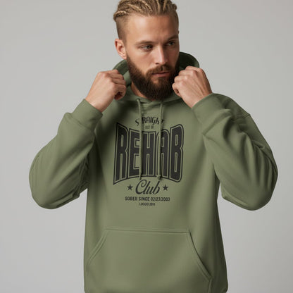 Rehab Recovery Hoodie flat lay styled image (view 13)