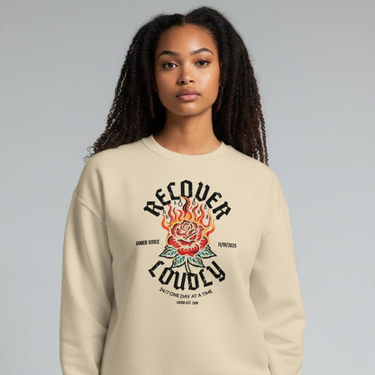 Recover Loudly Recovery Hoodie flat lay styled image (view 33)