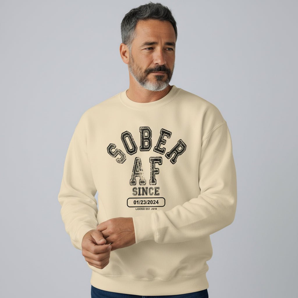 Sobriety Recovery Hoodie fit detail (view 29)