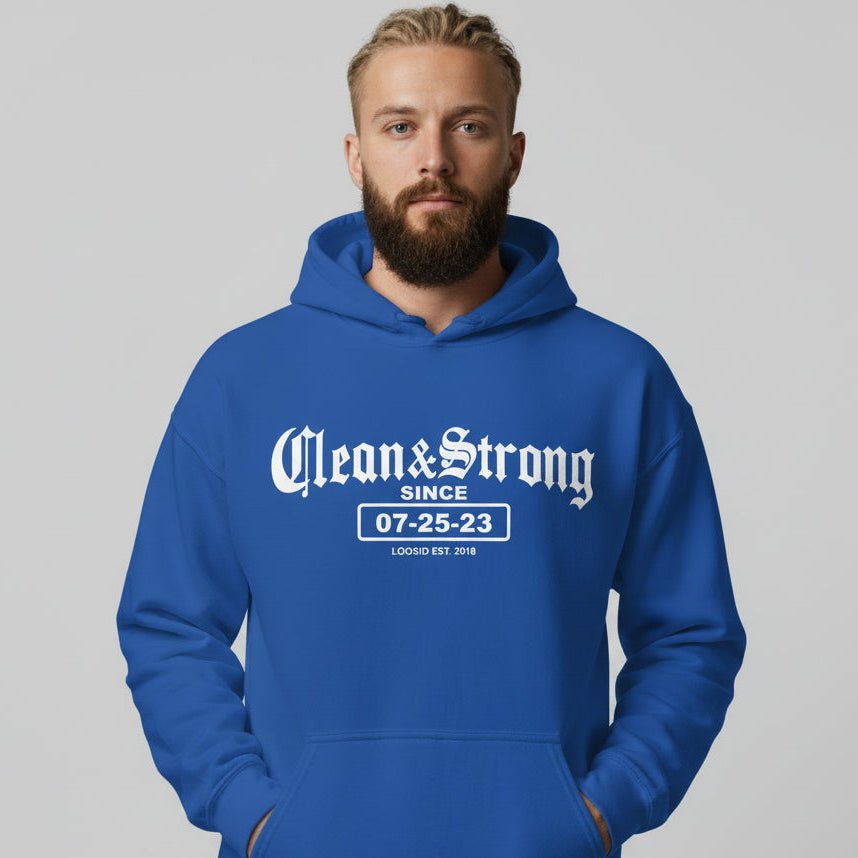 Clean & Strong Old School Recovery Hoodie product photo (view 10)