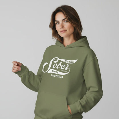 Sober Since Recovery Hoodie back view (view 27)