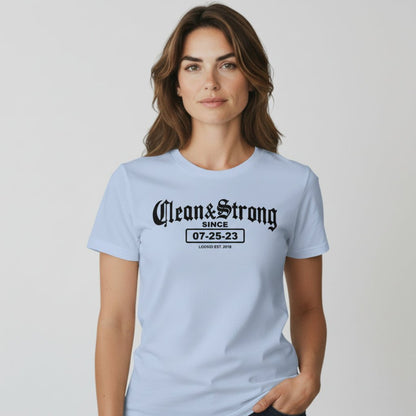 Clean & Strong Sober Sober T Shirt fit detail (view 19)