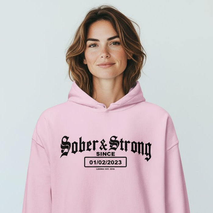 Old School Sober Recovery Hoodie product photo (view 40)