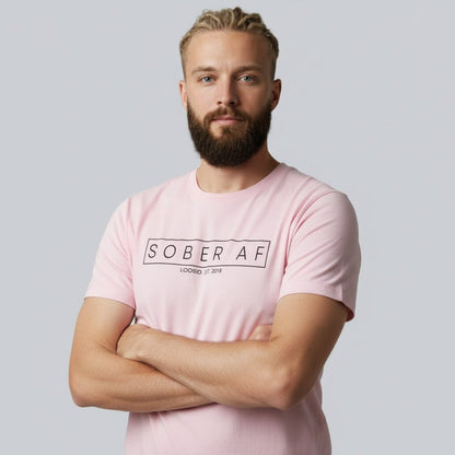 Sober AF Men's Tee for Strength and Recovery Sober T Shirt featuring the design (view 21)