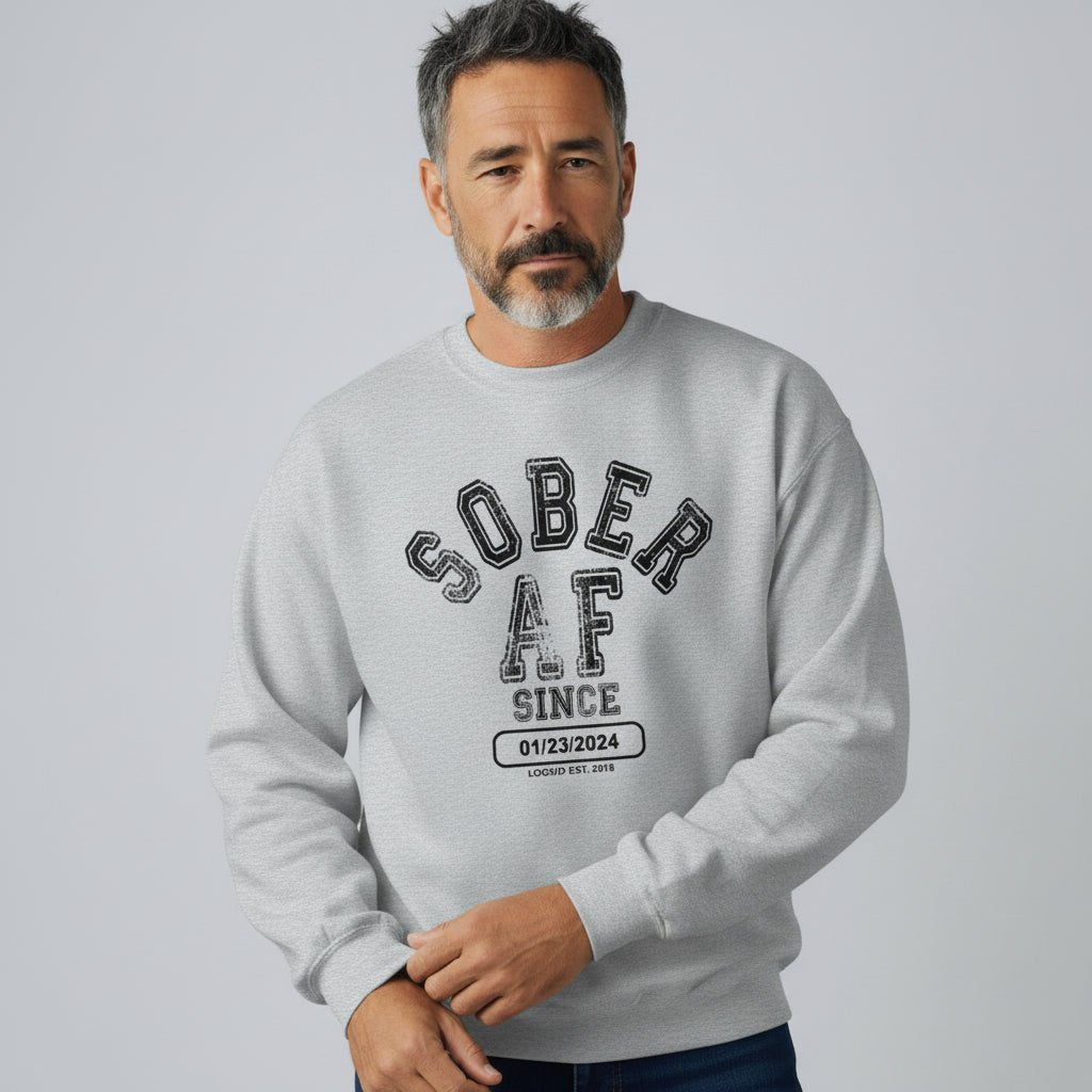 Sobriety Recovery Hoodie close-up view (view 2)