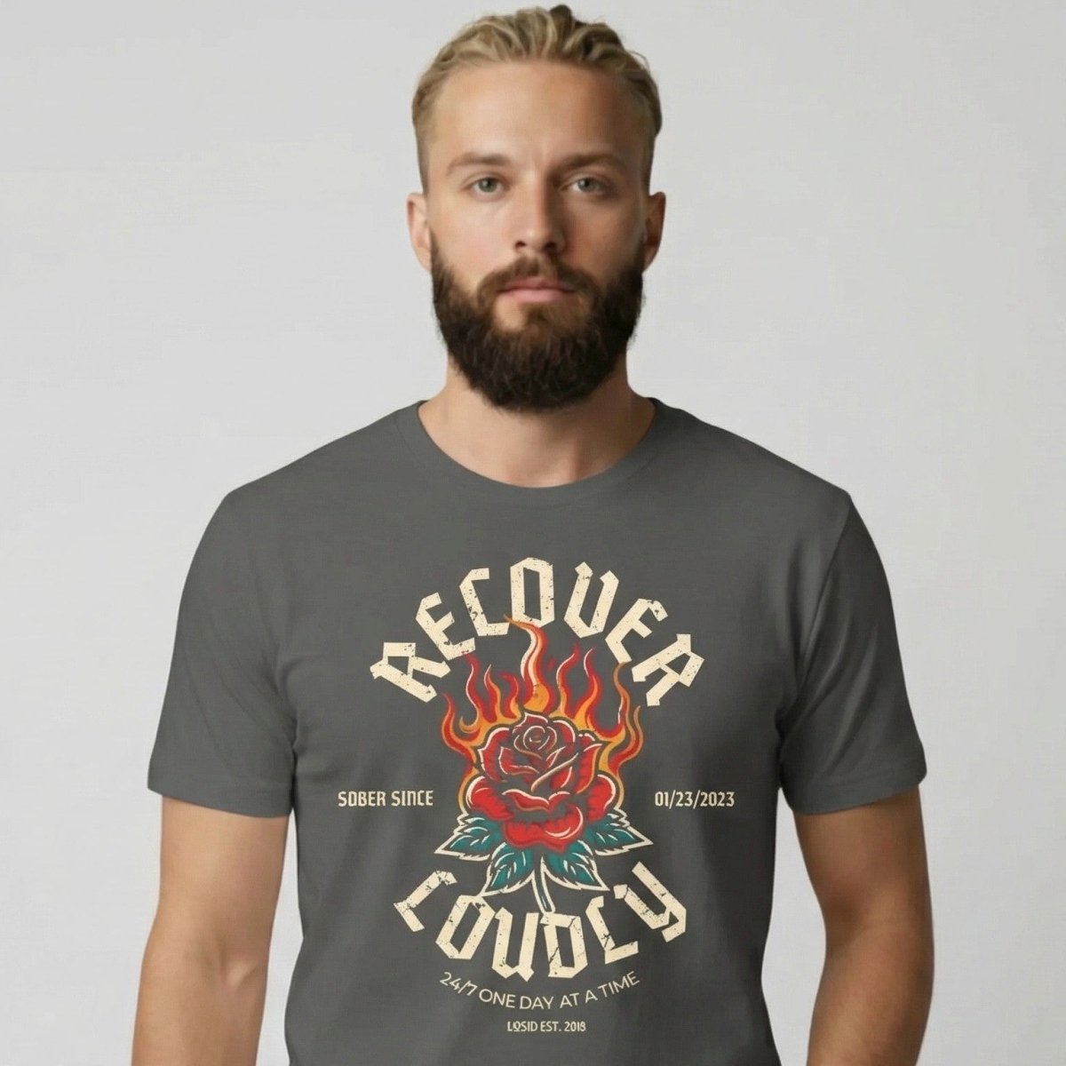 Recover Loudly Sober T Shirt side view (view 16)