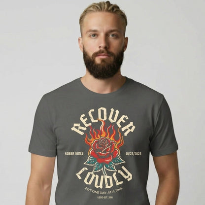 Recover Loudly Sober T Shirt side view (view 16)