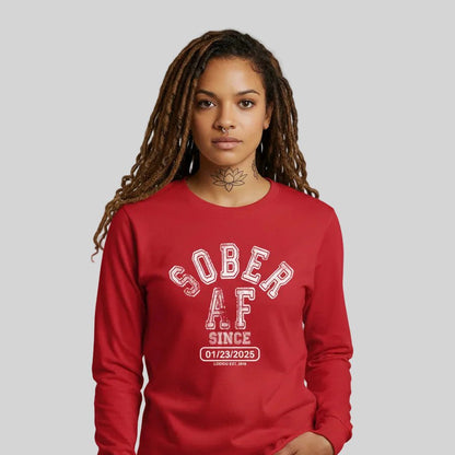 Sober AF Long Sleeve Sober T Shirt back view (view 17)