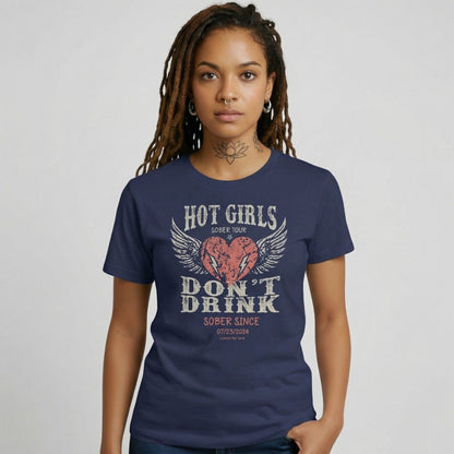 Hot Girls Sober T Shirt fit detail (view 9)