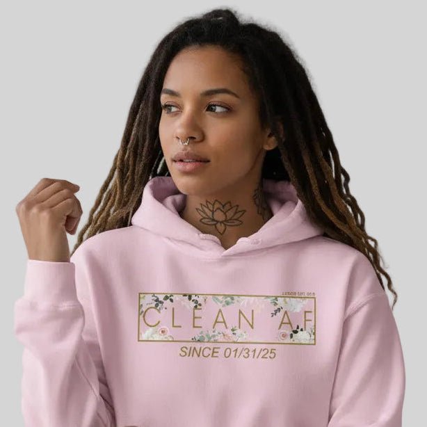 Clean AF Flower Recovery Hoodie lifestyle view (view 25)