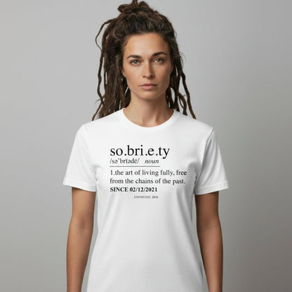 Sobriety Definition Sober T Shirt graphic detail (view 4)