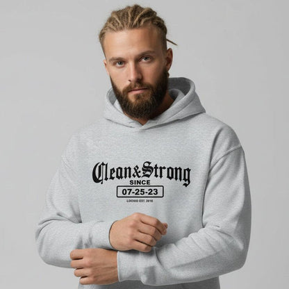 Clean & Strong Old School Recovery Hoodie packaging detail (view 18)