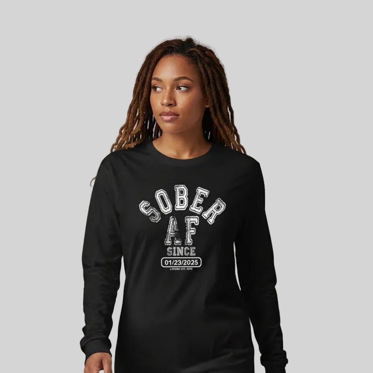 Sober AF Long Sleeve Sober T Shirt fit detail (view 9)