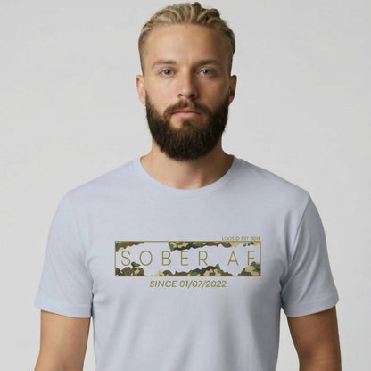Sober AF Camo Sober T Shirt packaging detail (view 28)