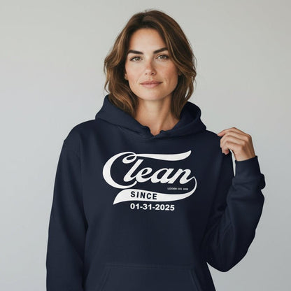Clean Since Sober Recovery Hoodie fit detail (view 9)