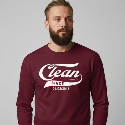 Clean Since Long Sleeve Sober T Shirt graphic detail (view 14)