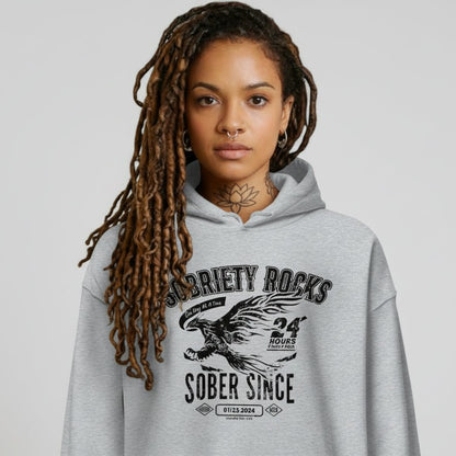 Sober Since Recovery Hoodie featuring the design (view 31)