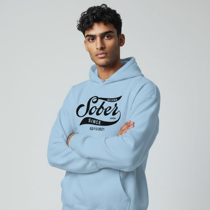 Men Sober Since Recovery Hoodie side view (view 26)