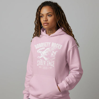 Sober Since Recovery Hoodie close-up view (view 42)