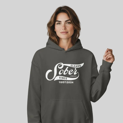 Sober Since Recovery Hoodie featuring the design (view 31)