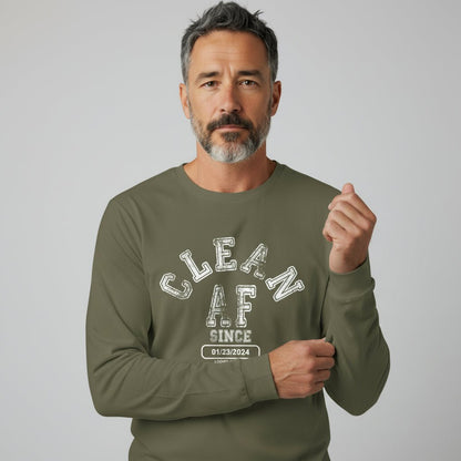 Clean AF Since Long Sleeve Sober T Shirt packaging detail (view 18)